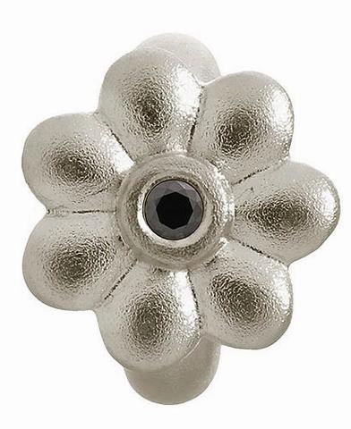 Endless Jewellery Sterling Silver Black Crystal Dream Flower Charm D