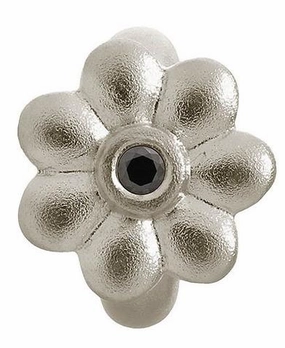 Endless Jewellery Sterling Silver Black Crystal Dream Flower Charm D