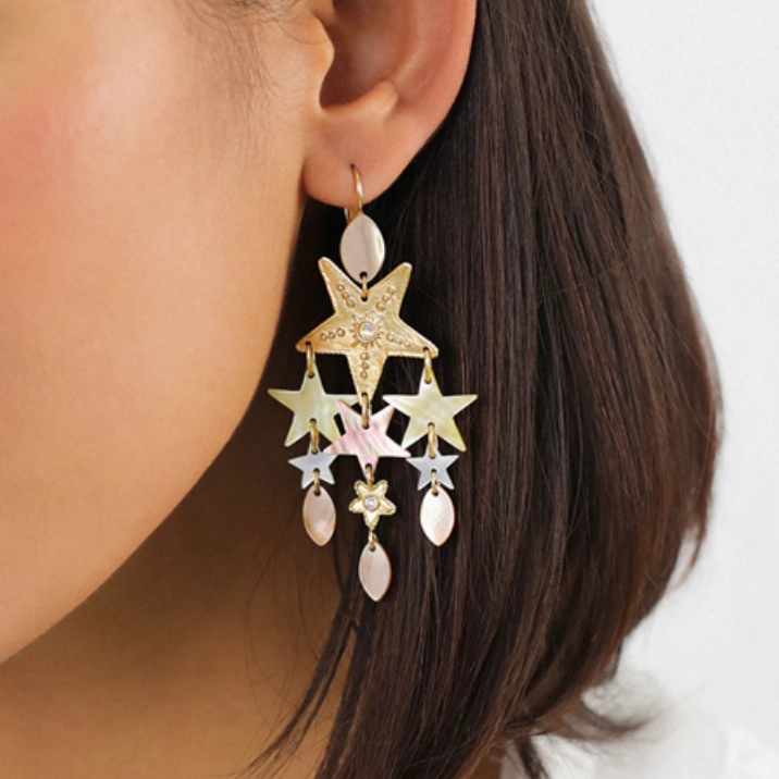 ESTRELLA multi-dangle stars french hooks