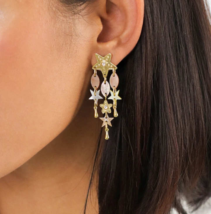 ESTRELLA star post dangle earrings