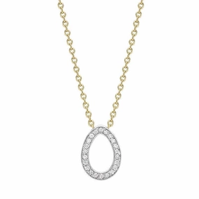 Faberge Colours of Love Sasha 18ct White and Yellow Gold Diamond Egg Pendant