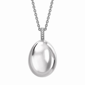 Faberge Essence 18ct White Gold Diamond Pendant
