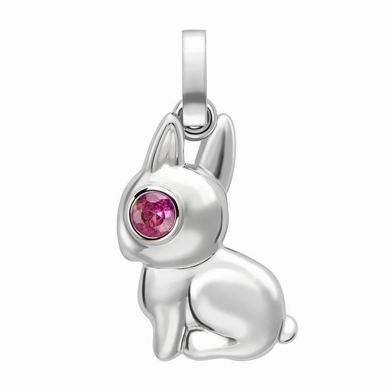 Faberge Essence White Gold Sapphire Rabbit Charm
