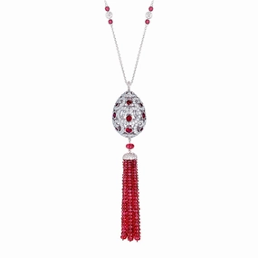 Faberge Imperial Imperatrice Ruby Tassel Pendant