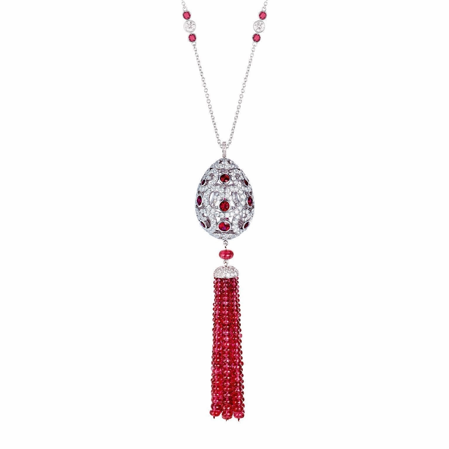 Faberge Imperial Imperatrice Ruby Tassel Pendant