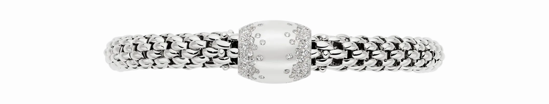 Fope 18ct White Gold 1.07ct Diamond Love Nest Flex'it Bracelet