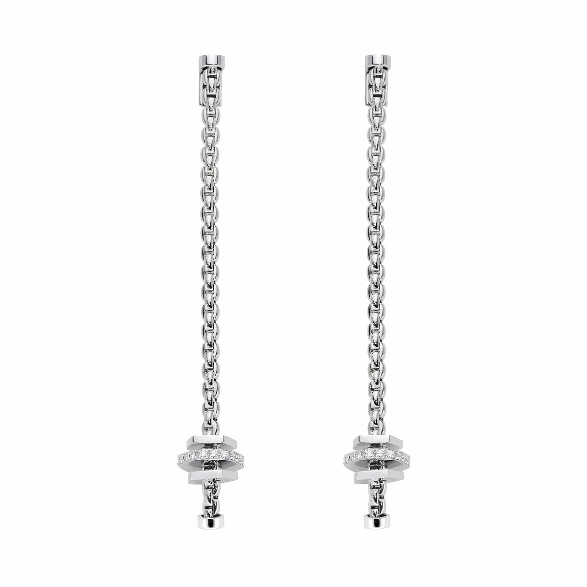 Fope Eka 18ct White Gold 0.30ct Diamond Drop Earrings