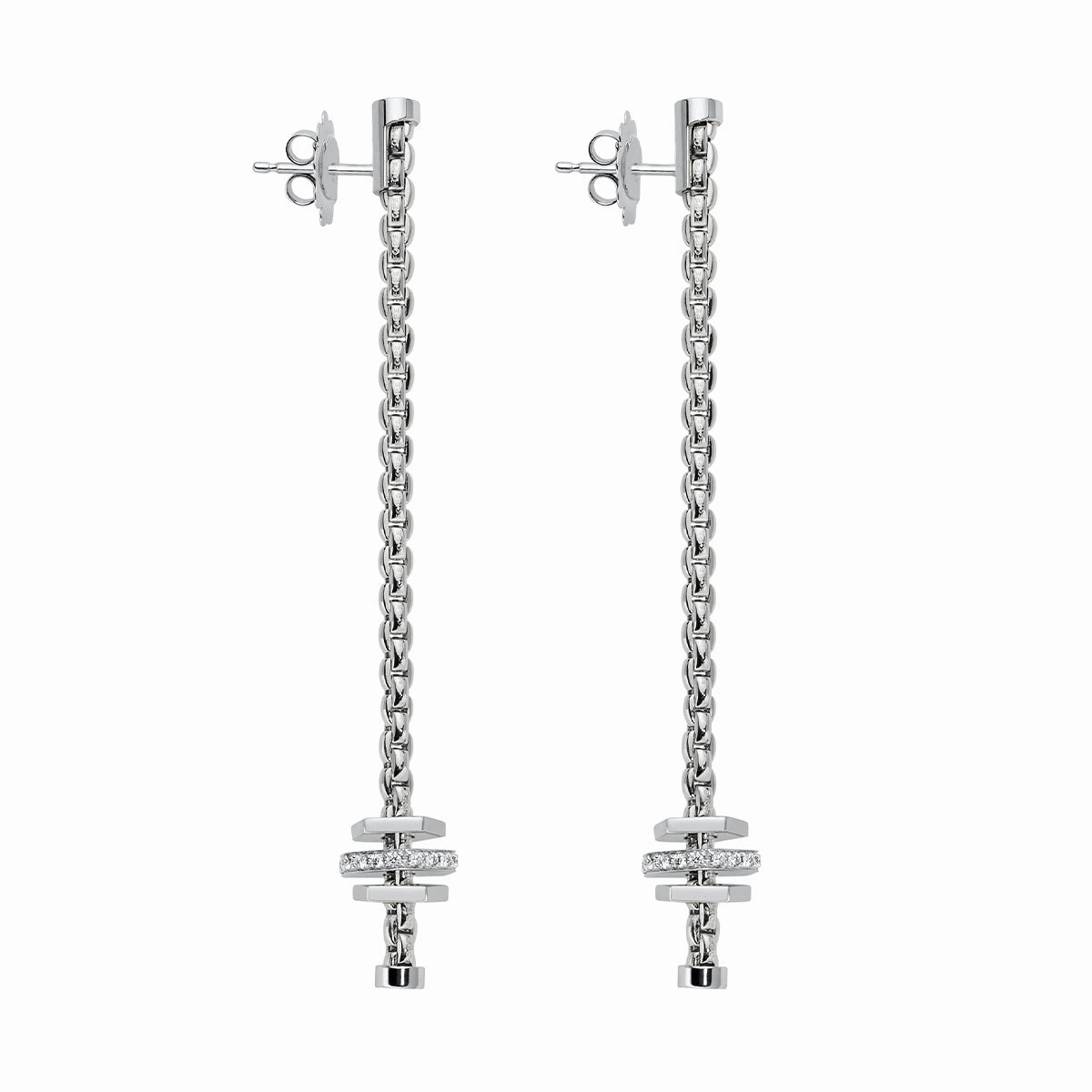 Fope Eka 18ct White Gold 0.30ct Diamond Drop Earrings
