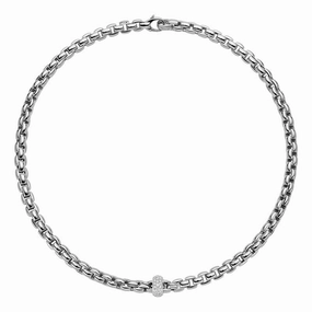 Fope Eka Anniversario 18ct White Gold 0.40ct Diamond Necklace