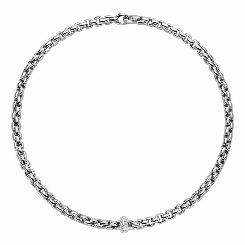 Fope Eka Anniversario 18ct White Gold 0.40ct Diamond Necklace