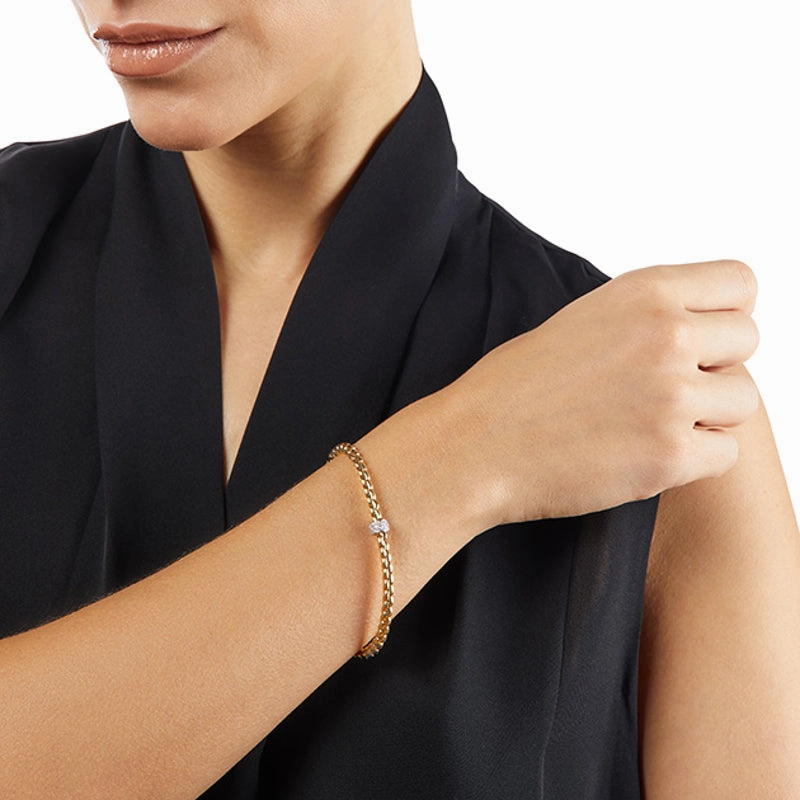 Fope Eka Tiny 18ct White Gold 0.19ct Diamond Bracelet