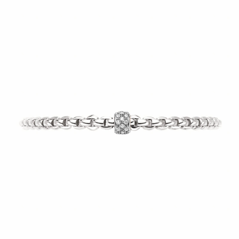 Fope Eka Tiny 18ct White Gold 0.19ct Diamond Bracelet