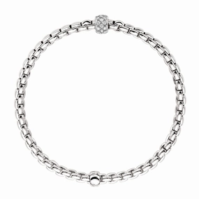 Fope Eka Tiny 18ct White Gold 0.19ct Diamond Bracelet