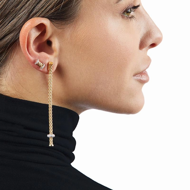 Fope Essentials 18ct White Gold Diamond Stud Earrings