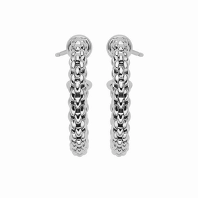 Fope Essentials 18ct White Gold Small Hoop Earrings