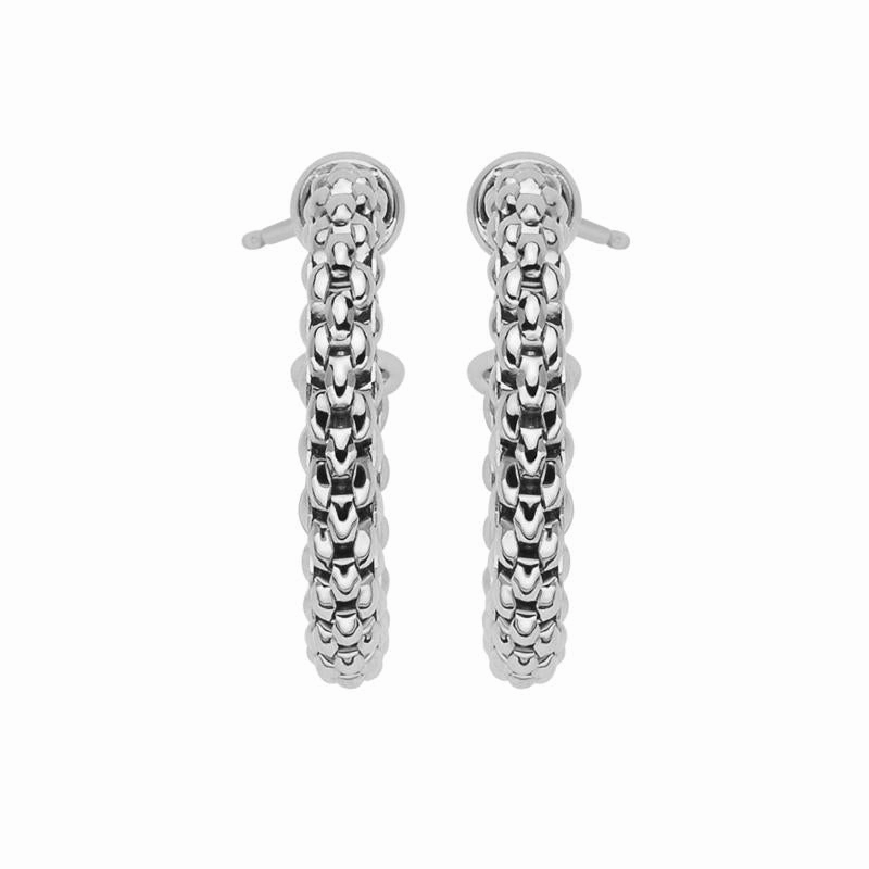 Fope Essentials 18ct White Gold Small Hoop Earrings