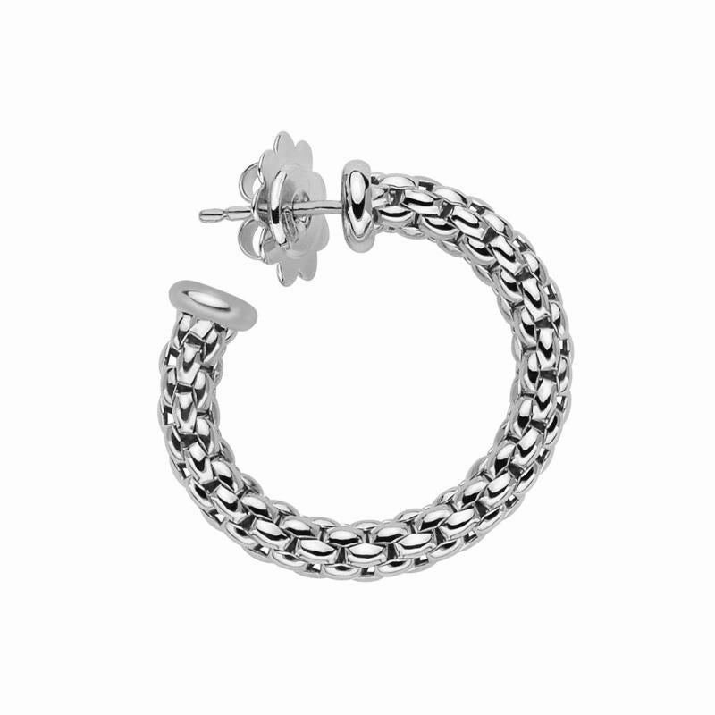 Fope Essentials 18ct White Gold Small Hoop Earrings