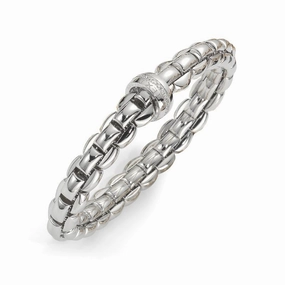 Fope Flex'It Eka 18ct White Gold 0.21ct Diamond Bracelet
