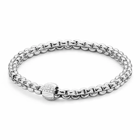 Fope Flex'It Eka 18ct White Gold 0.24ct Diamond Bracelet