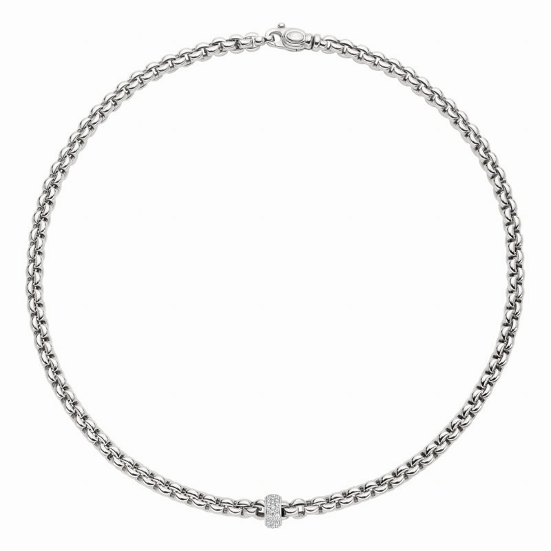 Fope Flex'It Eka 18ct White Gold 0.37ct Diamond Necklace