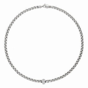 Fope Flex'It Eka 18ct White Gold 0.37ct Diamond Necklace