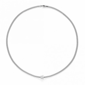 Fope Flex'It Prima 18ct White Gold 0.31ct Diamond 43cm Necklace