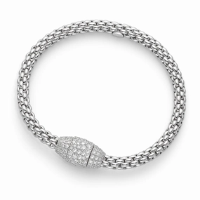 Fope Flex'It Solo 18ct White Gold 1.77ct Diamond Bracelet