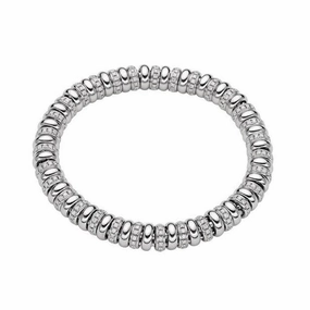 Fope Flex'it Solo 18ct White Gold 2.80ct Diamond Bracelet