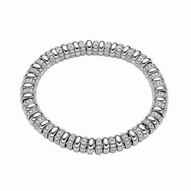 Fope Flex'it Solo 18ct White Gold 2.80ct Diamond Bracelet