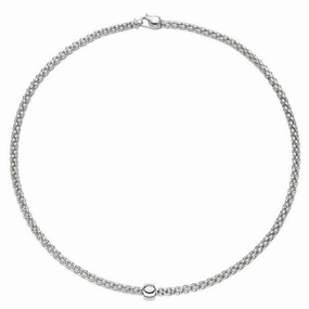 Fope Flex'it Solo 18ct White Gold Necklace