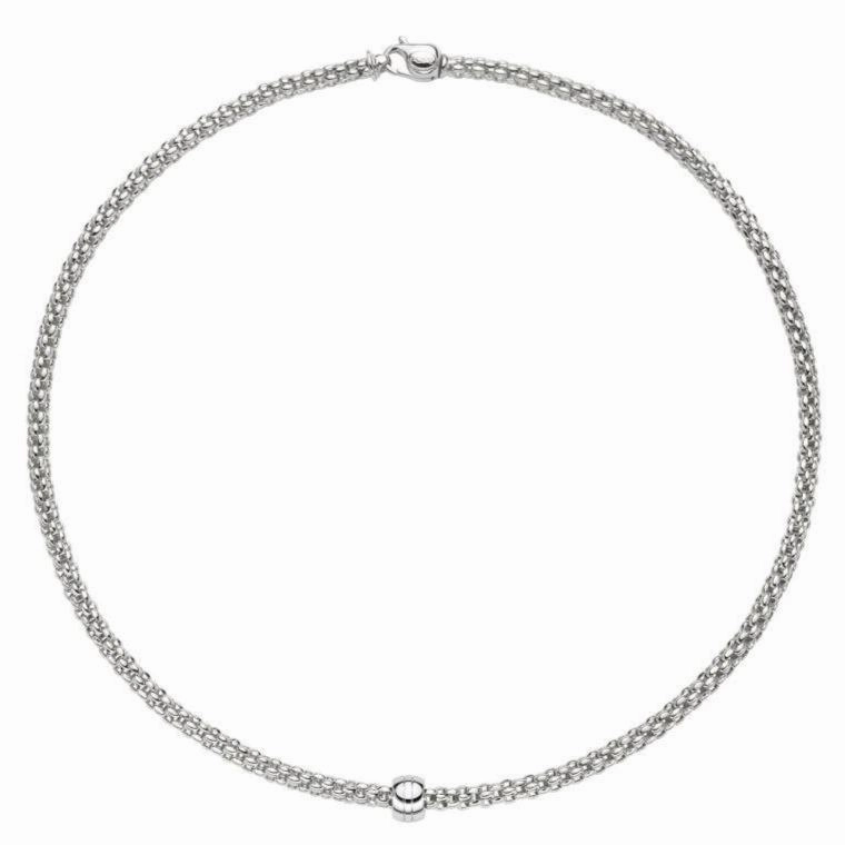 Fope Flex'it Solo 18ct White Gold Necklace