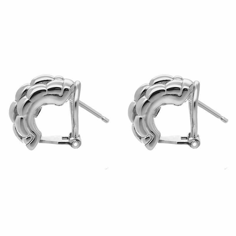 Fope Luci 18ct White Gold Hoop Earrings D