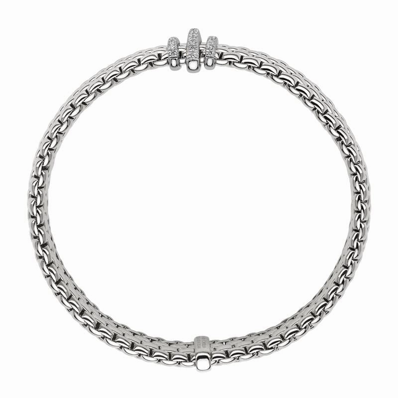 Fope Panorama 18ct White Gold 0.23ct Diamond Rondelle Bracelet