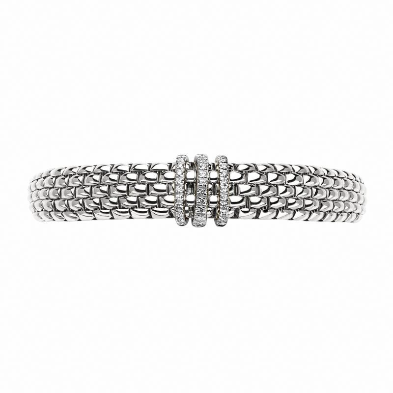 Fope Panorama 18ct White Gold 0.23ct Diamond Rondelle Bracelet