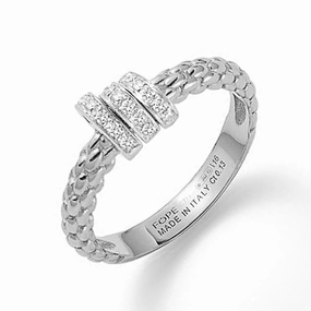 Fope Prima 18ct White Gold 0.13ct Diamond Ring