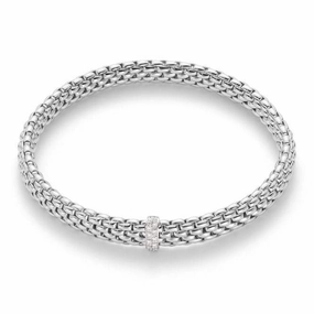 Fope Vendome 18ct White Gold 0.10ct Diamond Bracelet