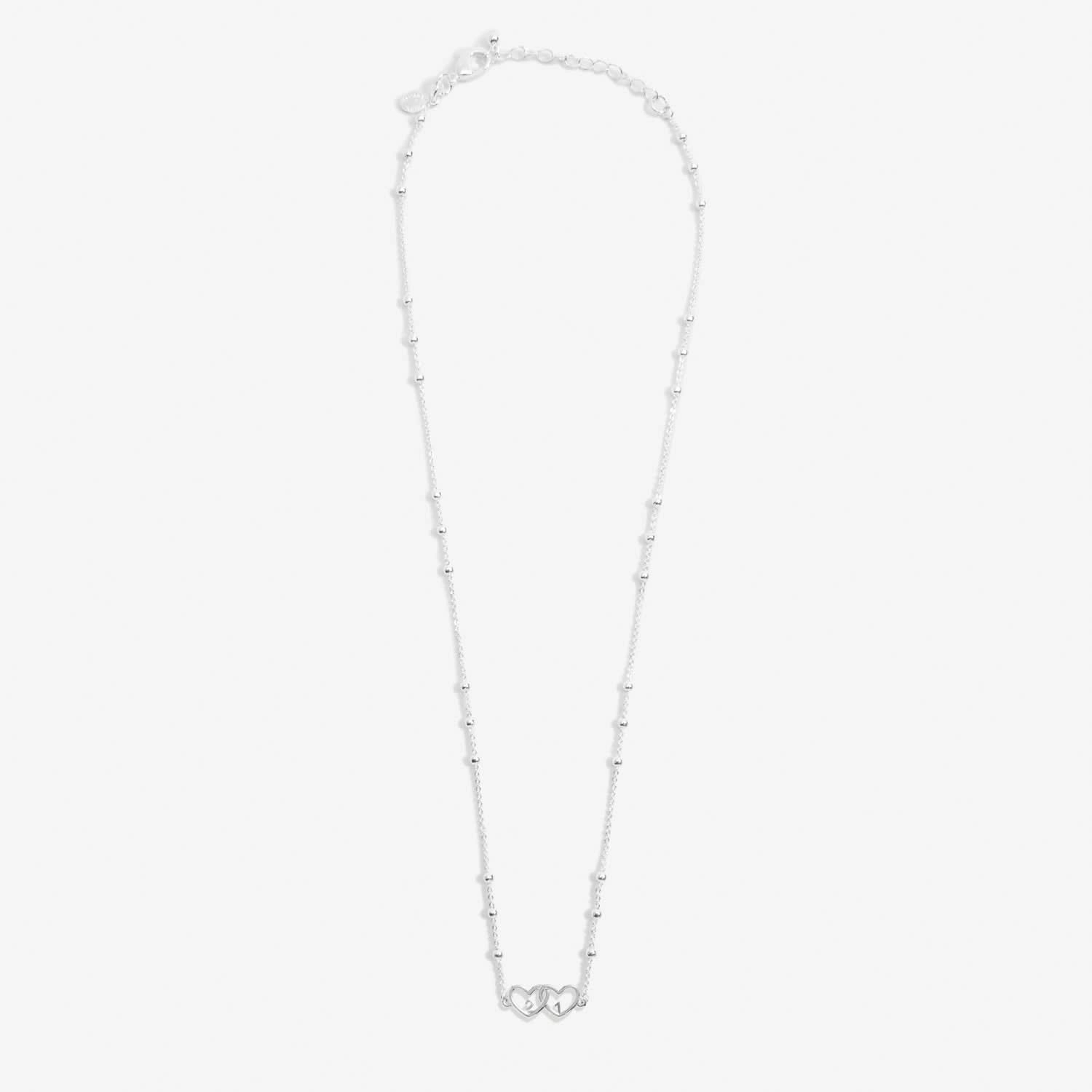 Forever Yours Happy 21st Birthday Silver Plated Necklace 7493
