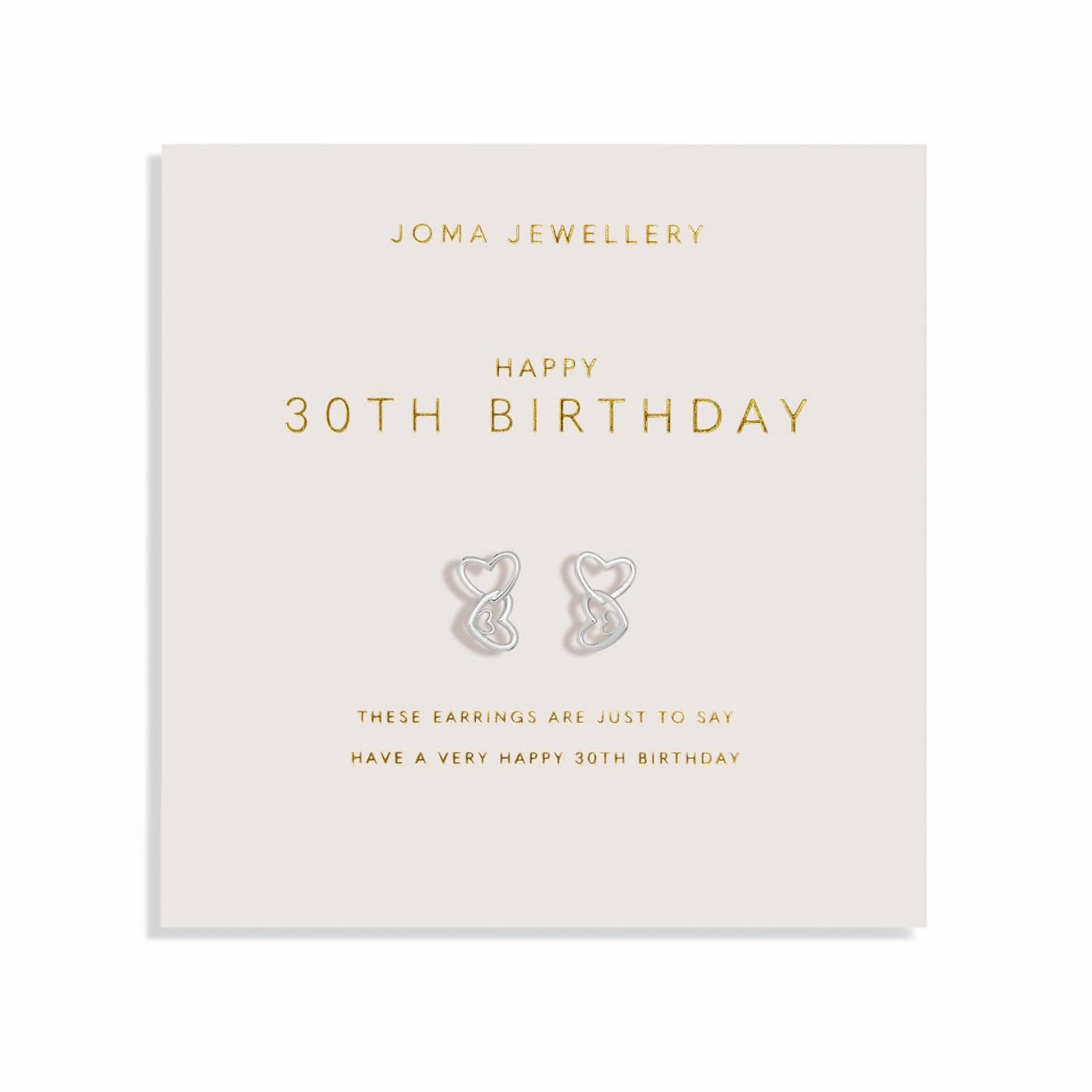 Forever Yours Happy 30th Birthday Silver Plated Earrings 7513