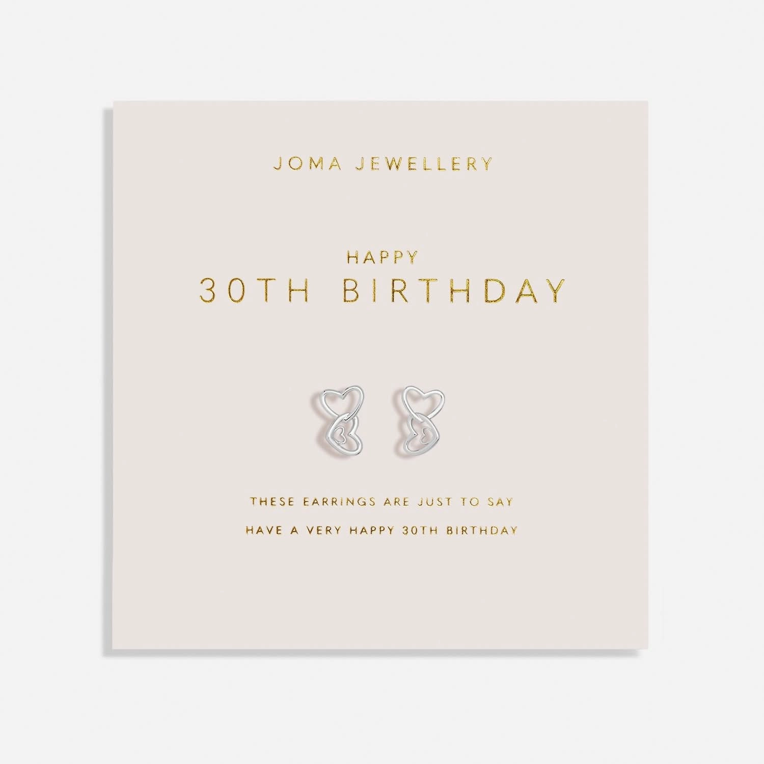 Forever Yours Happy 30th Birthday Silver Plated Earrings 7513