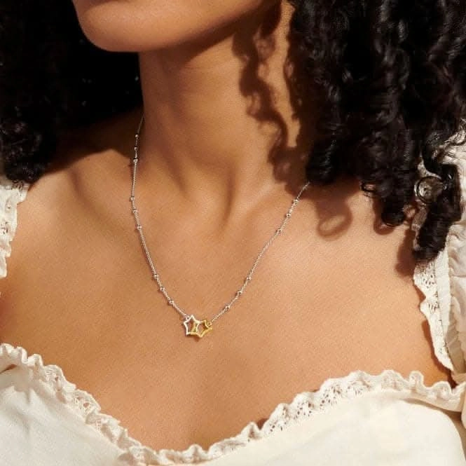Forever Yours Hip Hip Hooray Silver Gold Plated 46cm   5cm Necklace 6714
