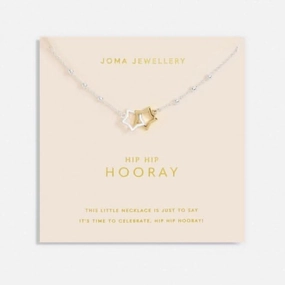 Forever Yours Hip Hip Hooray Silver Gold Plated 46cm   5cm Necklace 6714