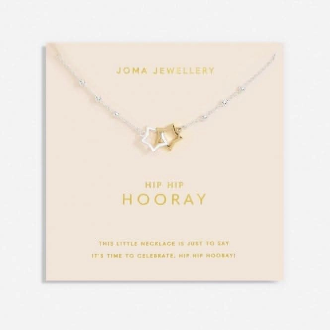 Forever Yours Hip Hip Hooray Silver Gold Plated 46cm   5cm Necklace 6714