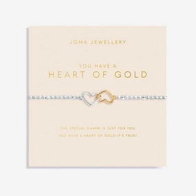 Forever Yours You Have A Heart Of Gold Silver And Gold 17.5cm Bracelet 6162