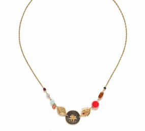 FRIDA blacklip disc short necklace