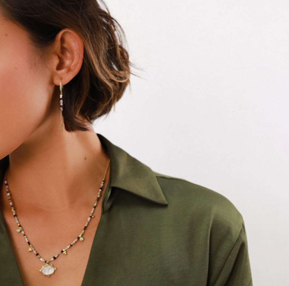 GABRIELLE crytallized hook earring