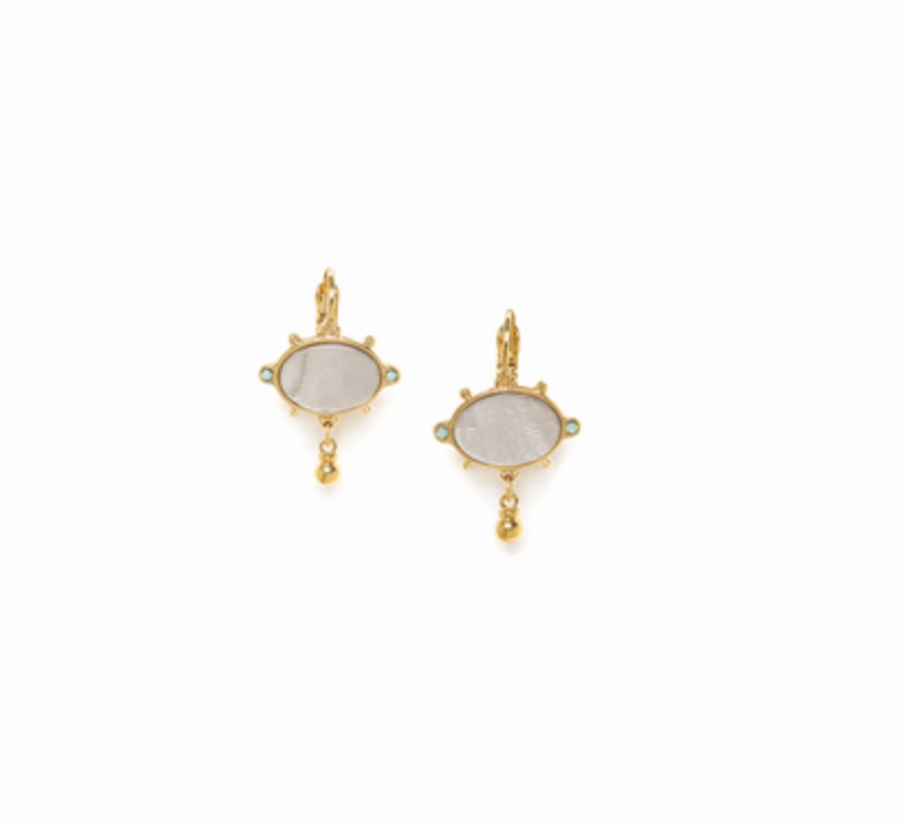 GABRIELLE simple oval french hooks earrings