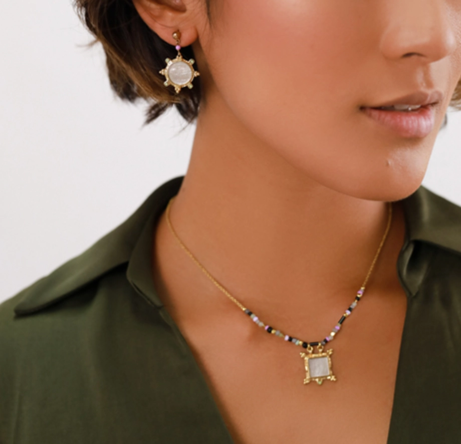 GABRIELLE small ball post dangle earrings