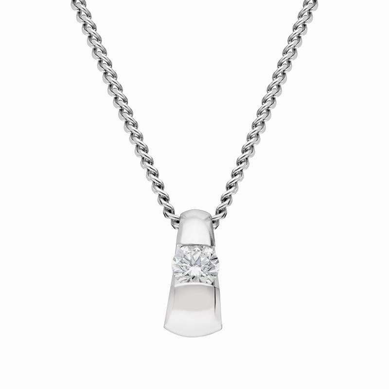 Georg Jensen 18ct White Gold 0.20ct Diamond Tension Set Necklace