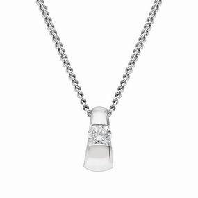 Georg Jensen 18ct White Gold 0.20ct Diamond Tension Set Necklace