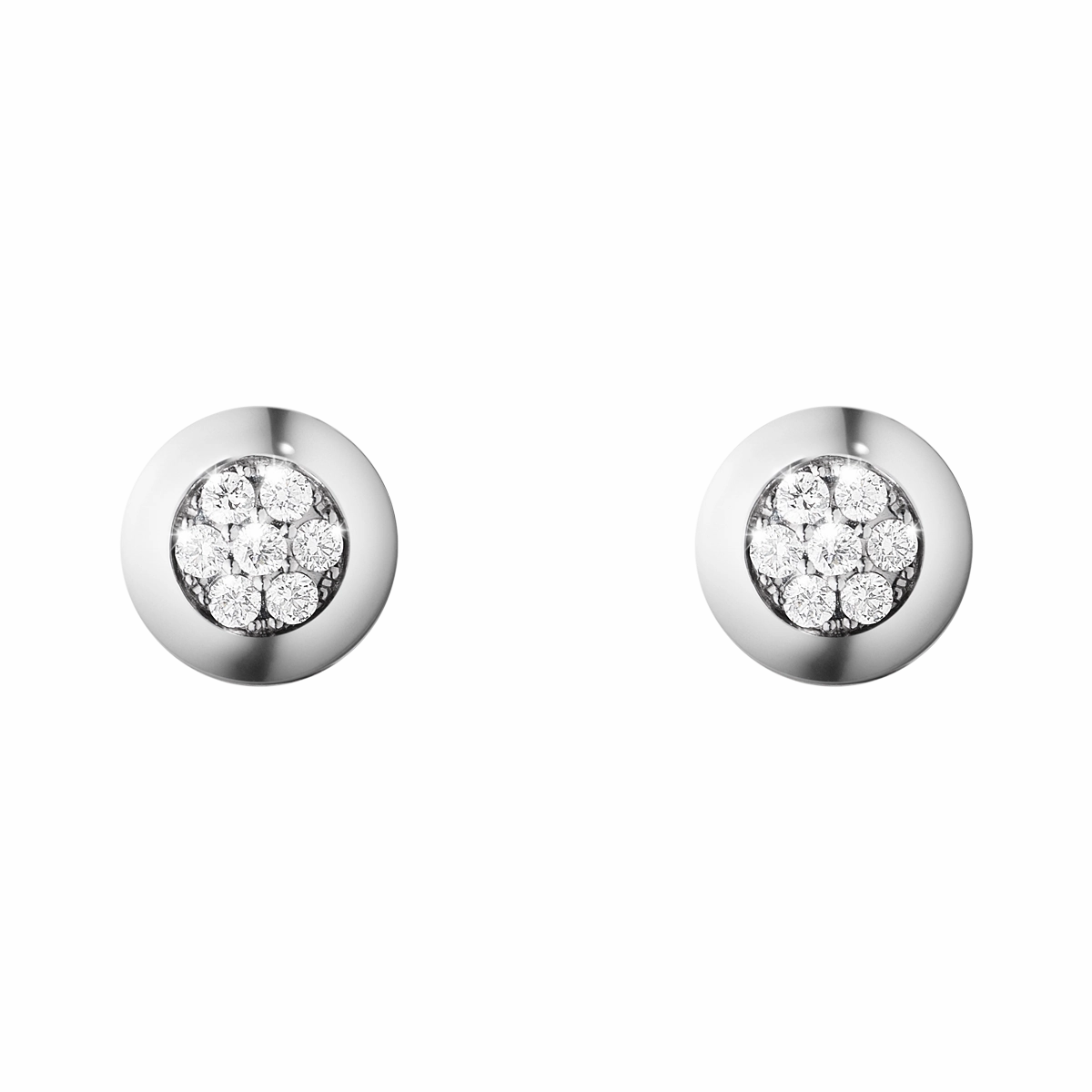 Georg Jensen Aurora 18ct White Gold 0.21ct Diamond Earrings